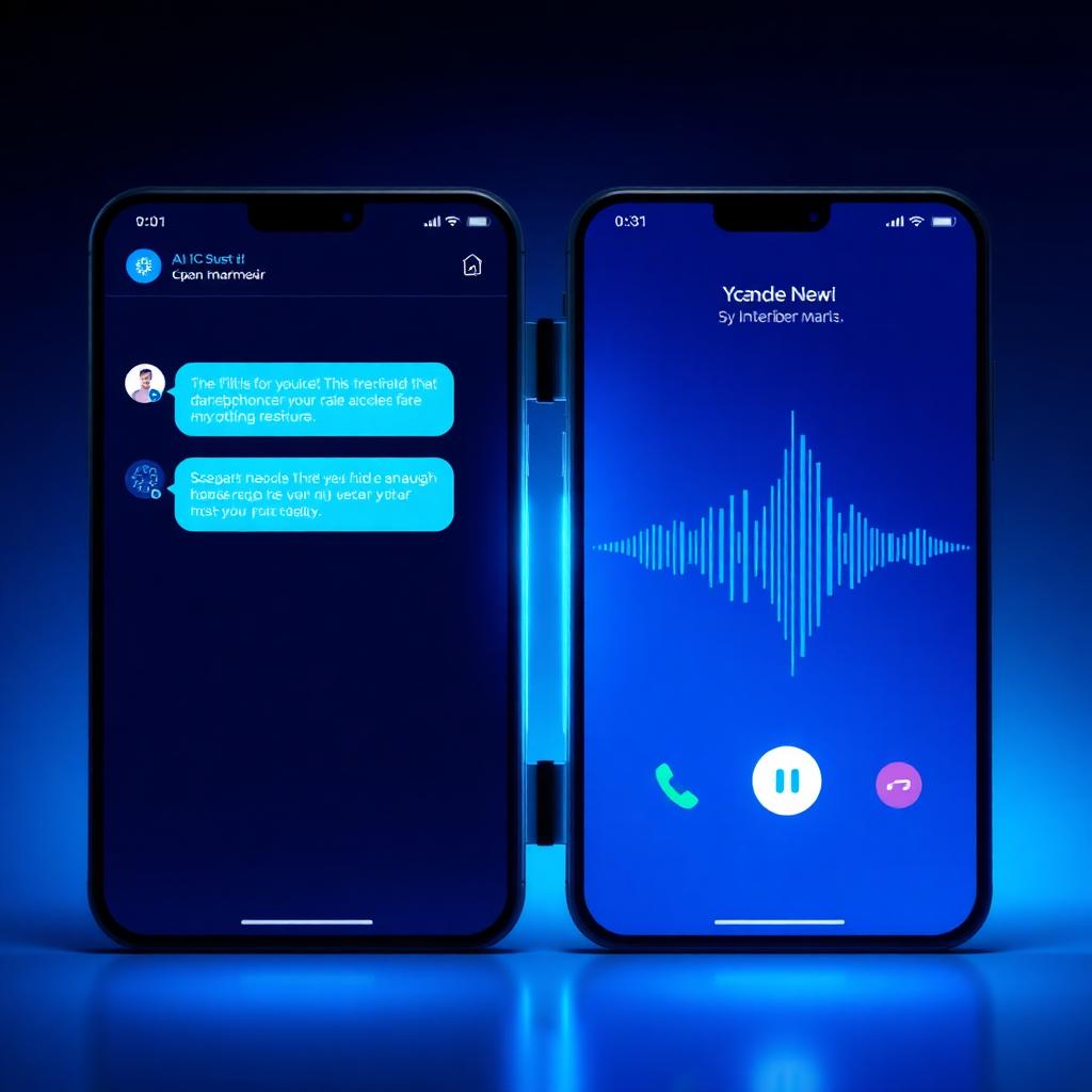 AI chat assistant and voice agent working together