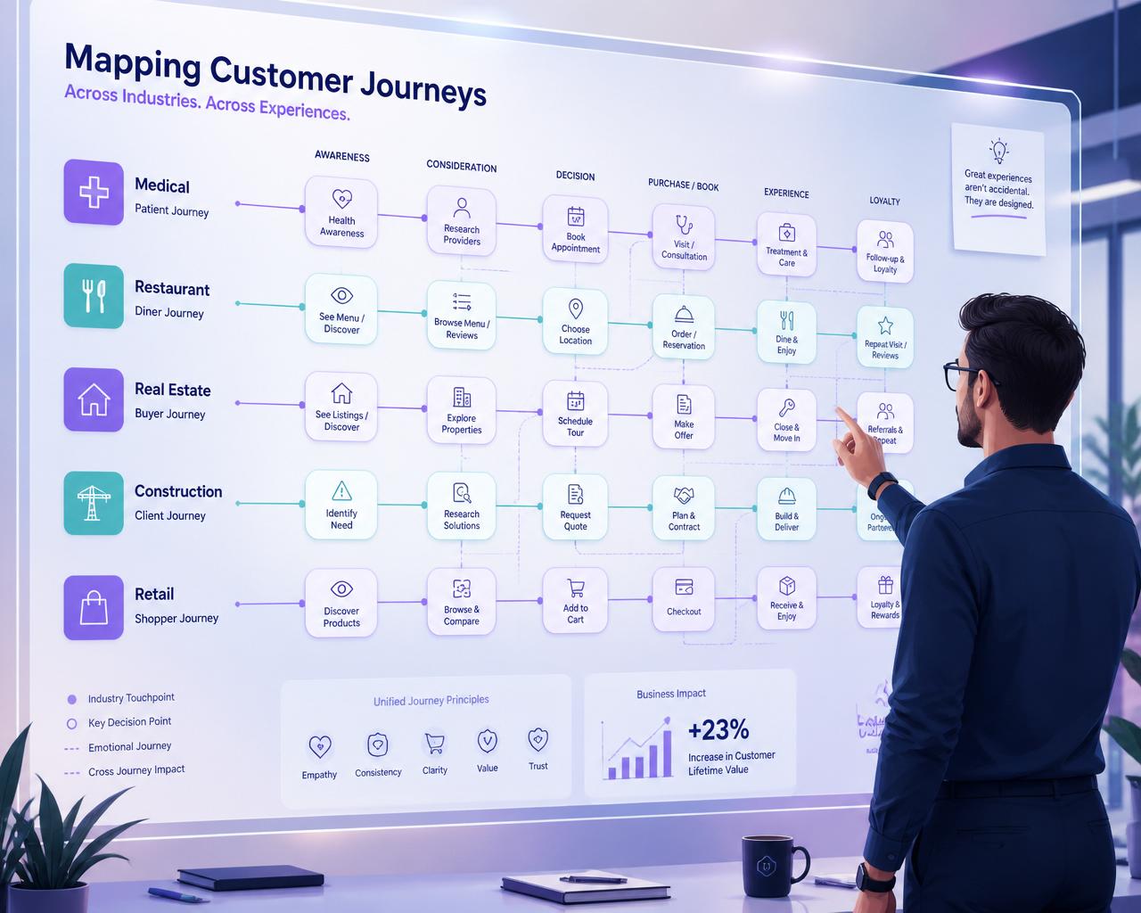 Mapping customer journeys across different industries
